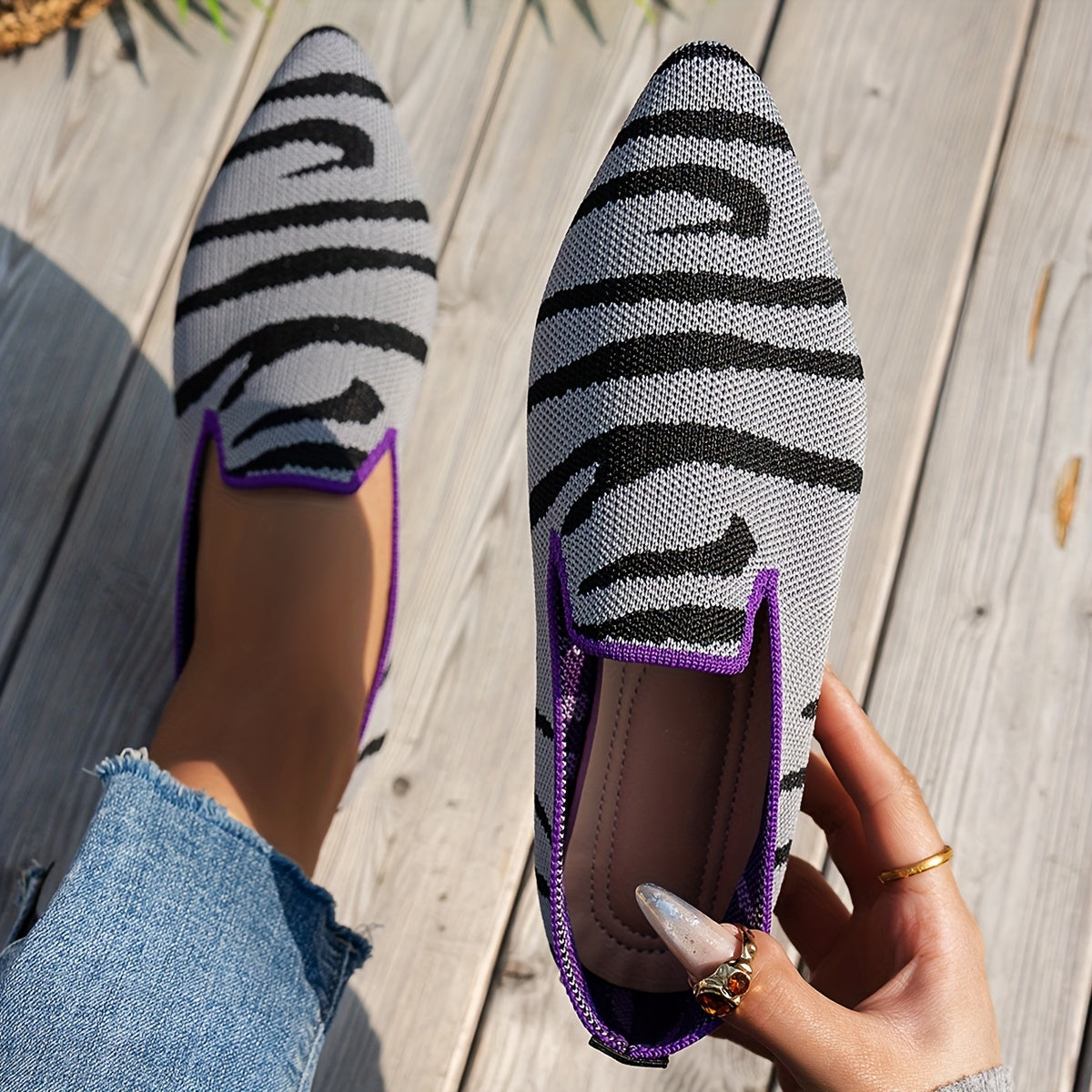 Nora™ Zebra Moccasins