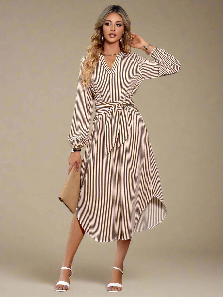 Liv kjole | Stribet elegance og afslappet pasform