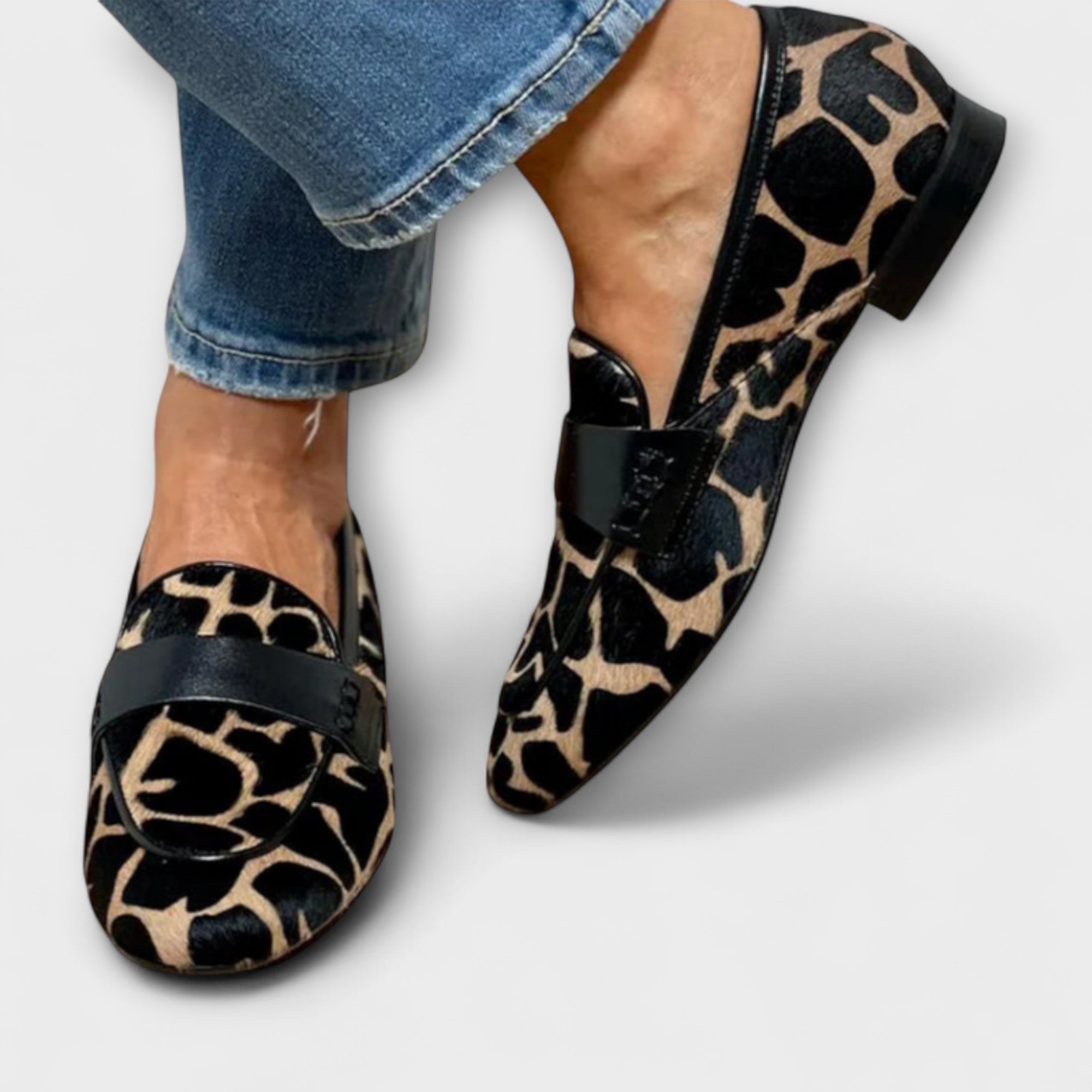 Léonie™ Leopard Print Moccasins