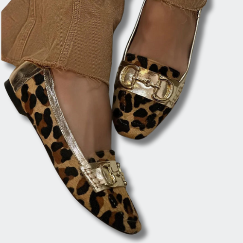 Luna™ Leopard Gold Moccasins