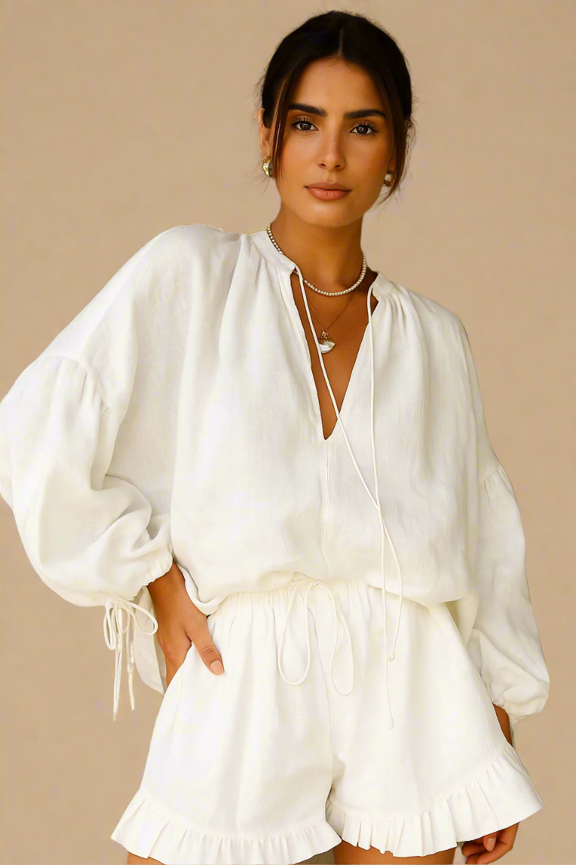 Sæt Lea | Let Sommertøj – Top + Nederdel