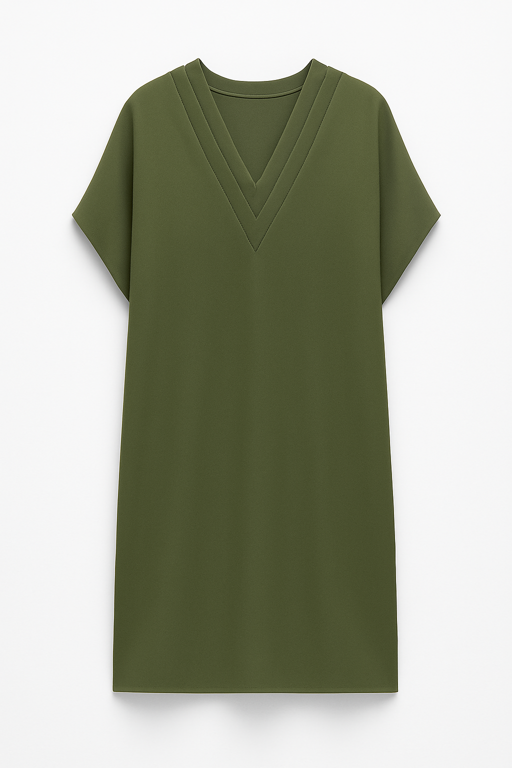 Ida KJOLE | Kort kjole med struktureret V-udskæring