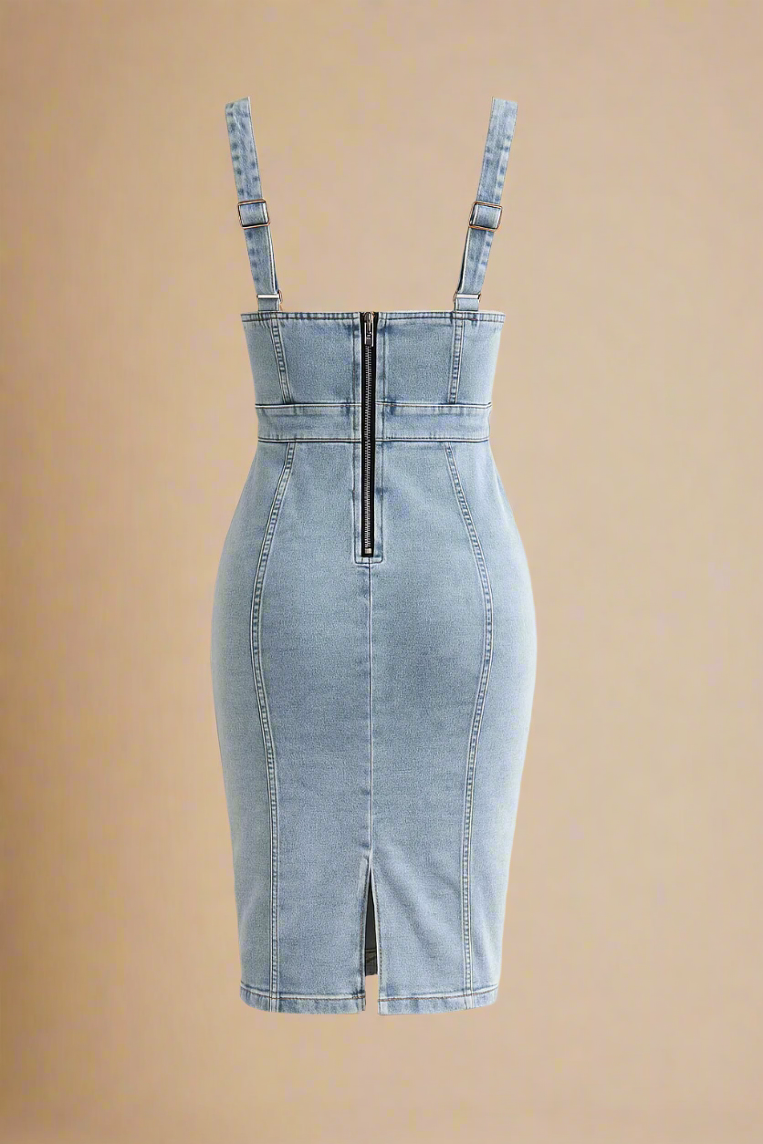 INES KJOLE | TÆTSIDDENDE DENIM MED MODERNE UDTRYK