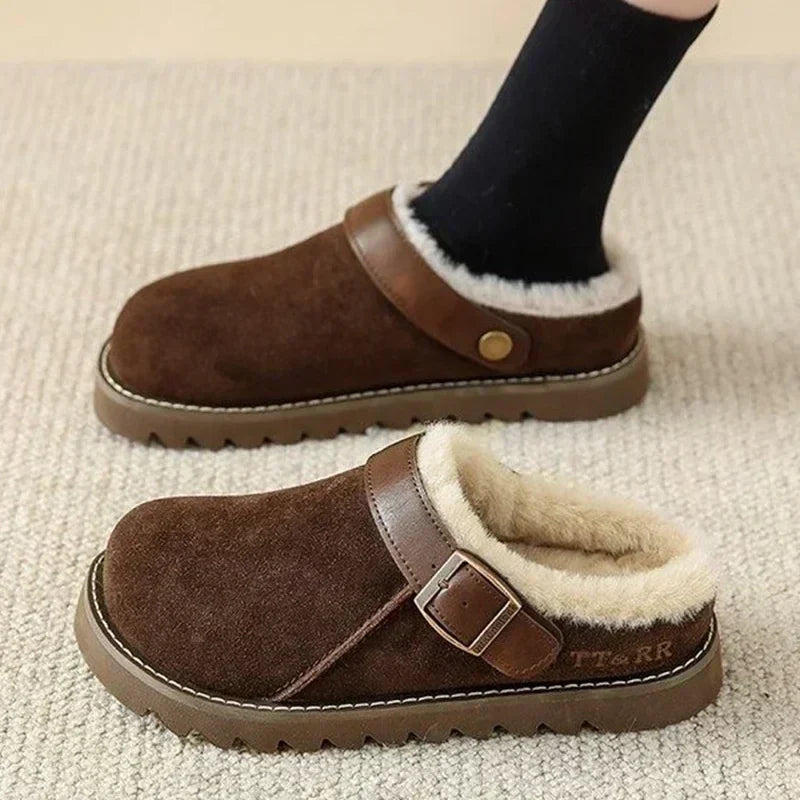 Anita | Dame Vinter Slip-On Støvler med Pelsforing