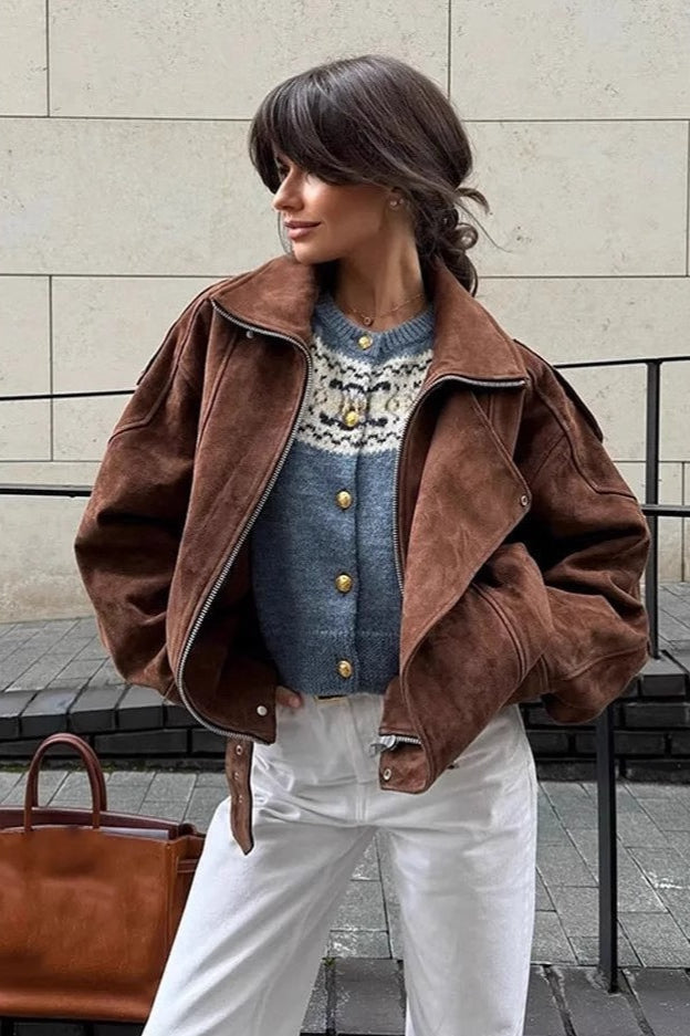 Chic Cropped Vintage Jacket