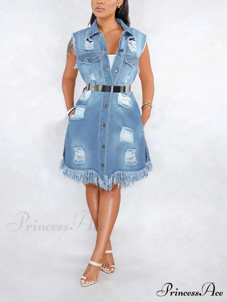 Denim Ripped Graceful Hole Short Jeans