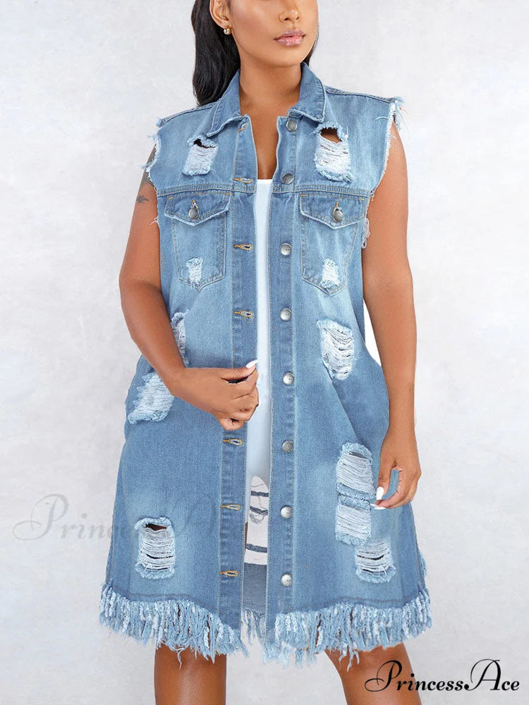 Denim Ripped Graceful Hole Short Jeans