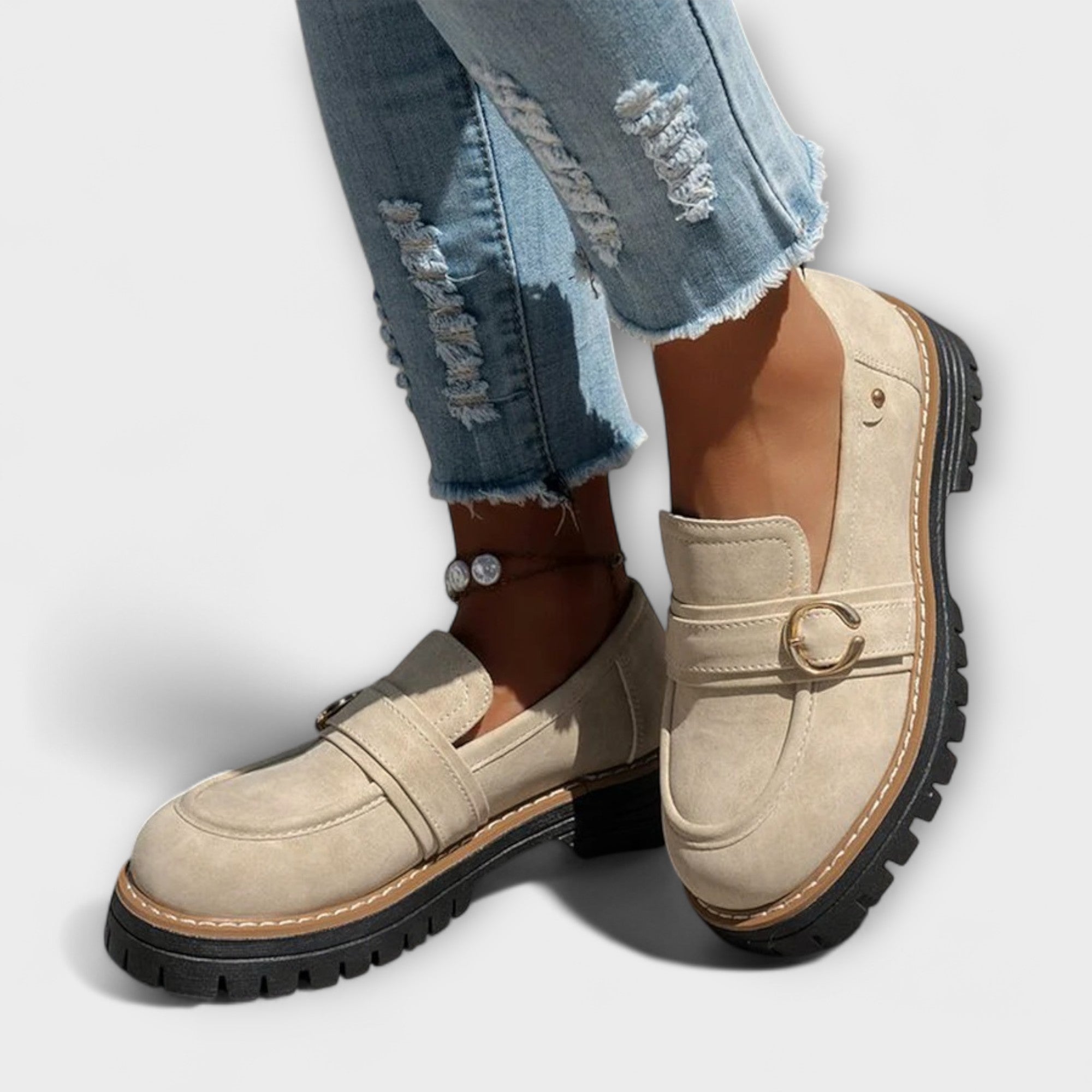 Lora™ | Rundtå Mokasiner i Lettere Design