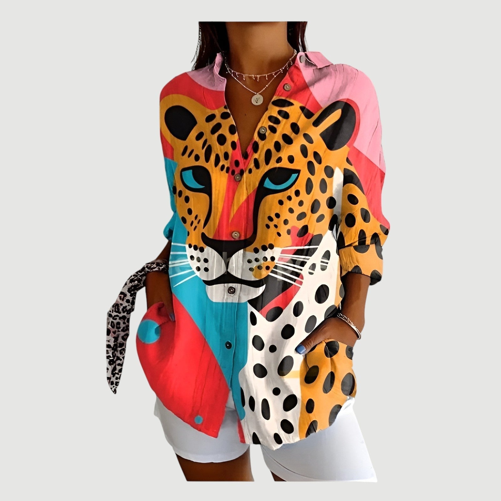 Dagna™ | Bluse med farverigt design